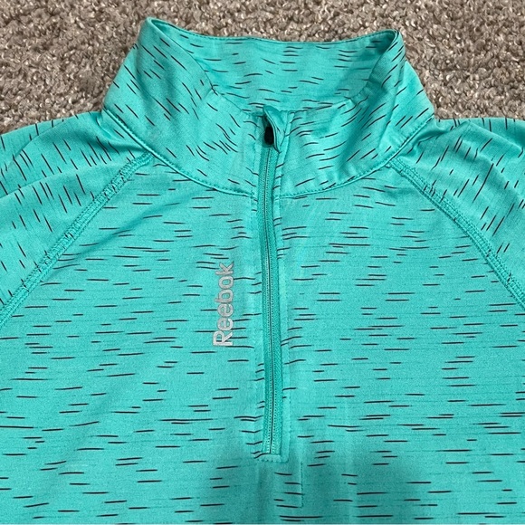 Women's Reebok Green Patterned Quarter Zip - XS - Picture 2 of 4